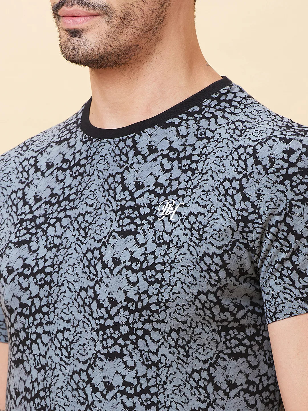 Black Regular Fit Men's Short Sleeves T-Shirt by Being Human Clothing