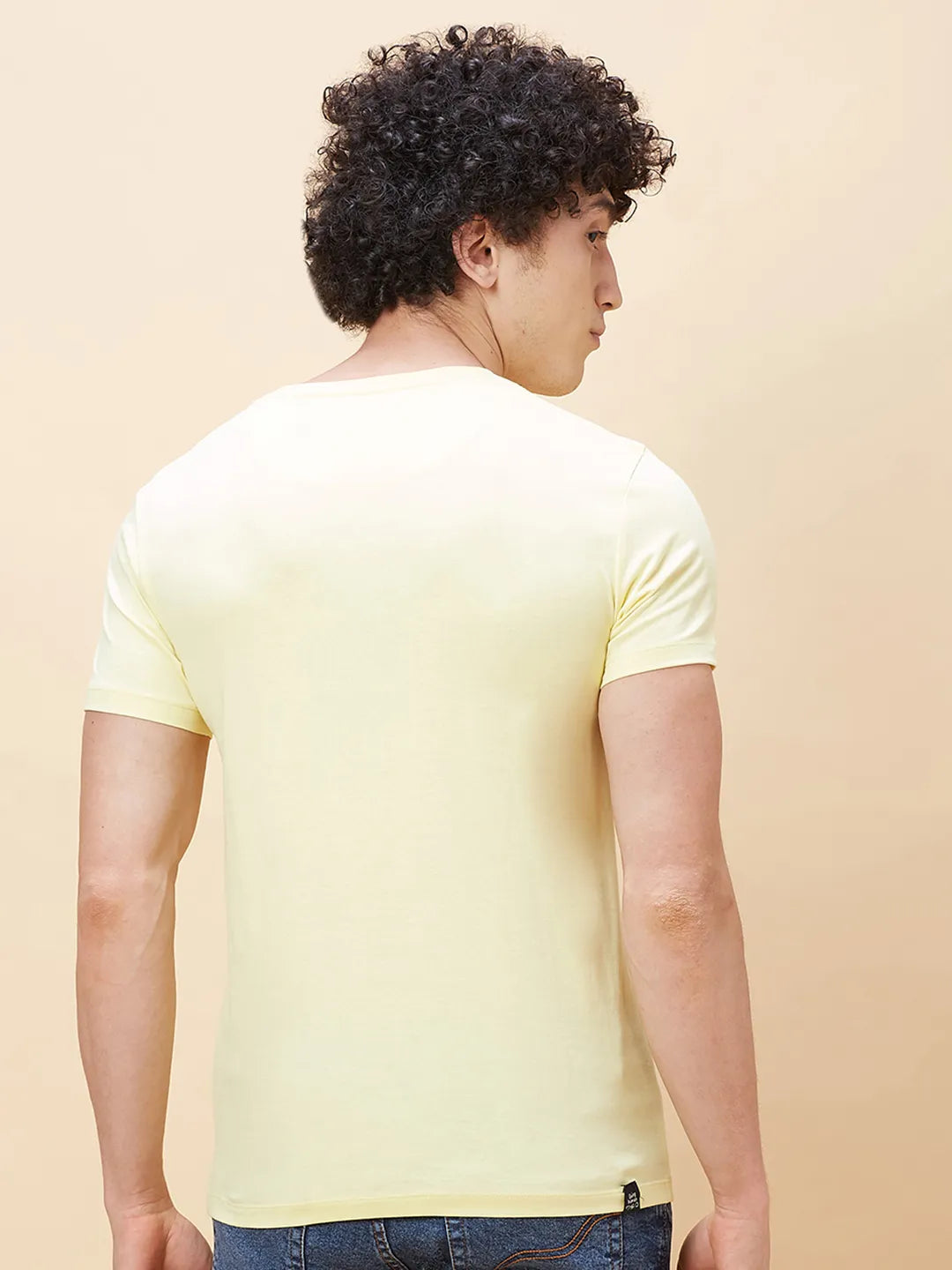 Yellow Regular Fit Men's Short Sleeves T-Shirt by Being Human Clothing