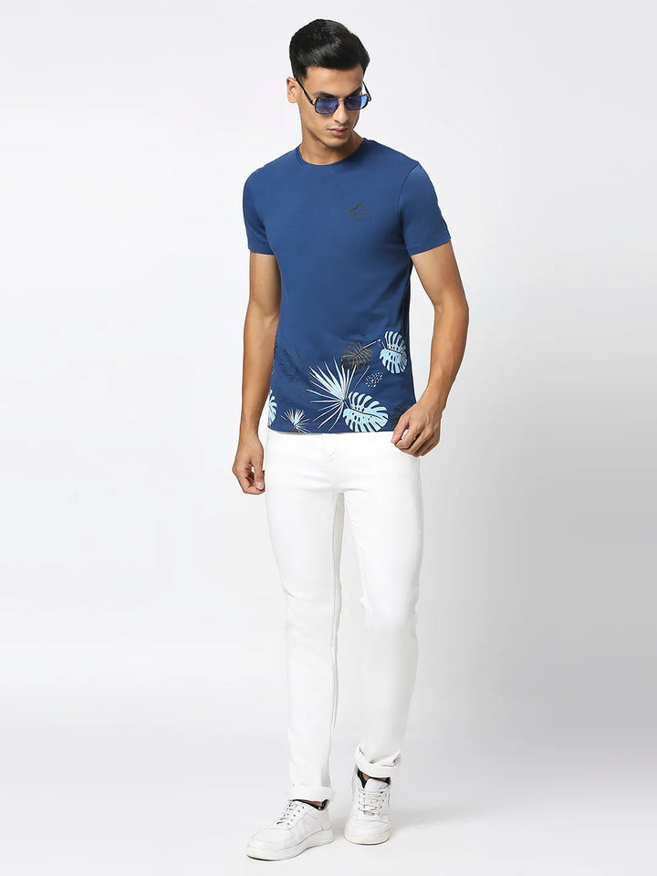 Navy Regular Fit Men's Short Sleeves T-Shirt by Being Human Clothing