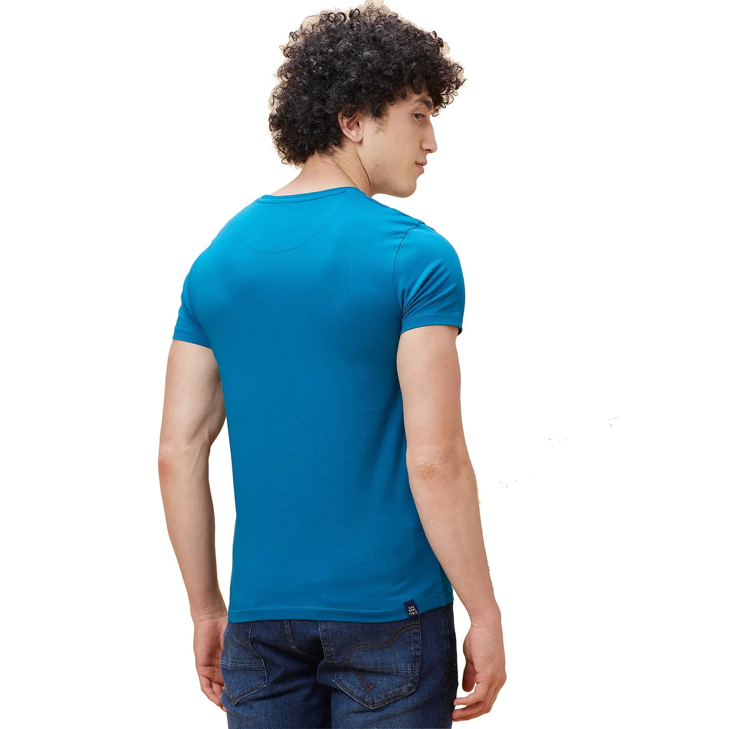 Blue Regular Fit Men's Short Sleeves T-Shirt by Being Human Clothing