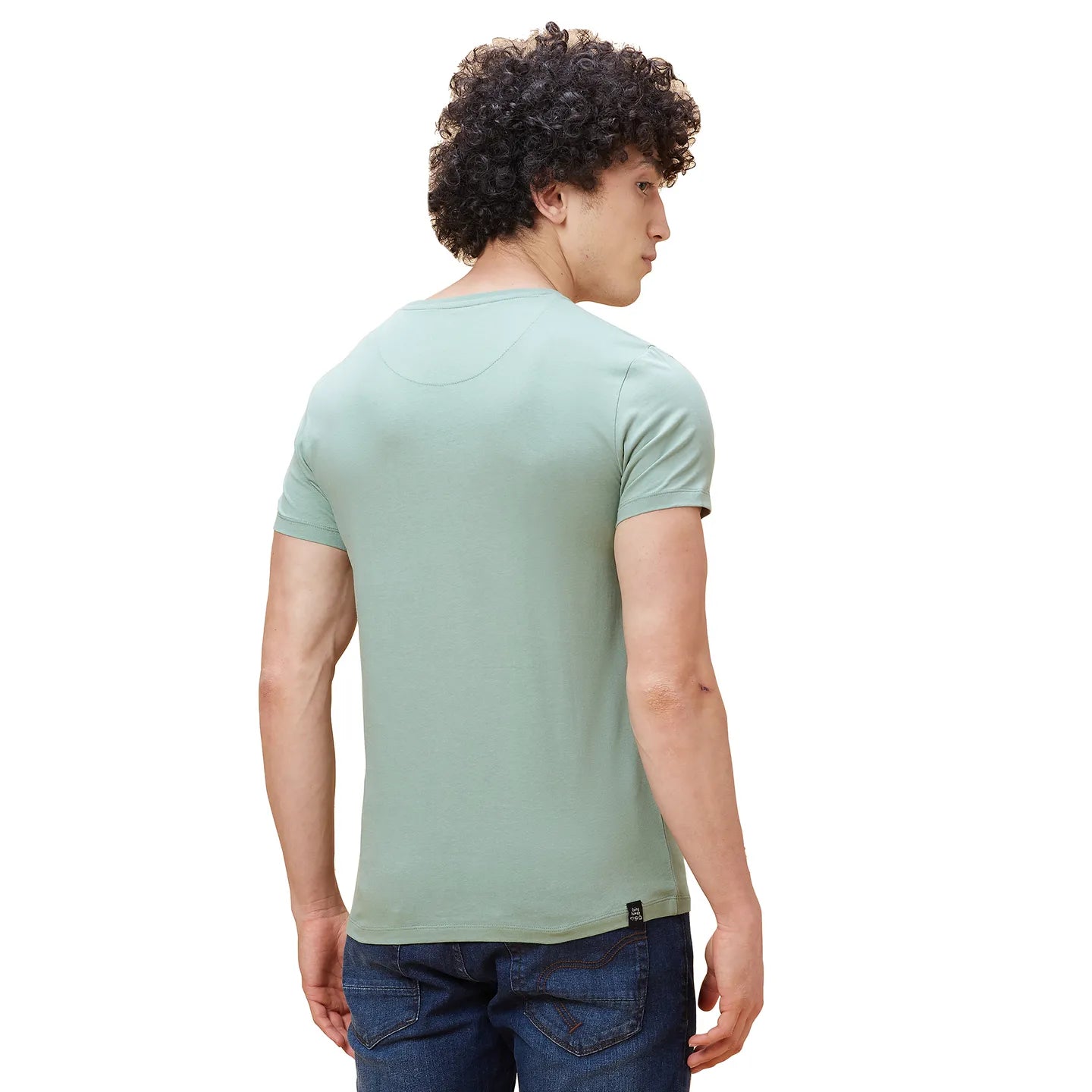Green Regular Fit Men's Short Sleeves T-Shirt by Being Human Clothing