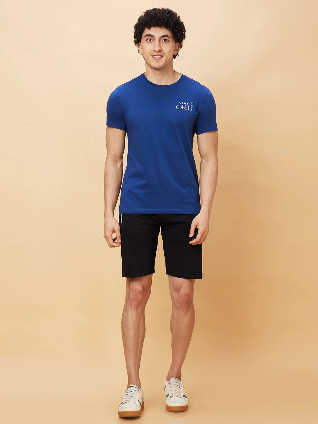 Navy Regular Fit Men's Short Sleeves T-Shirt by Being Human Clothing