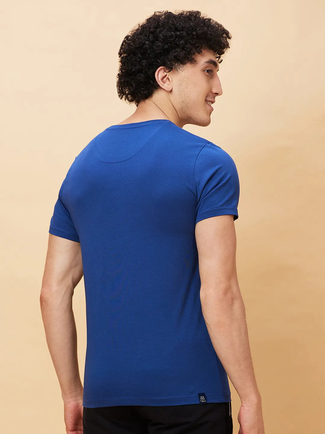 Navy Regular Fit Men's Short Sleeves T-Shirt by Being Human Clothing