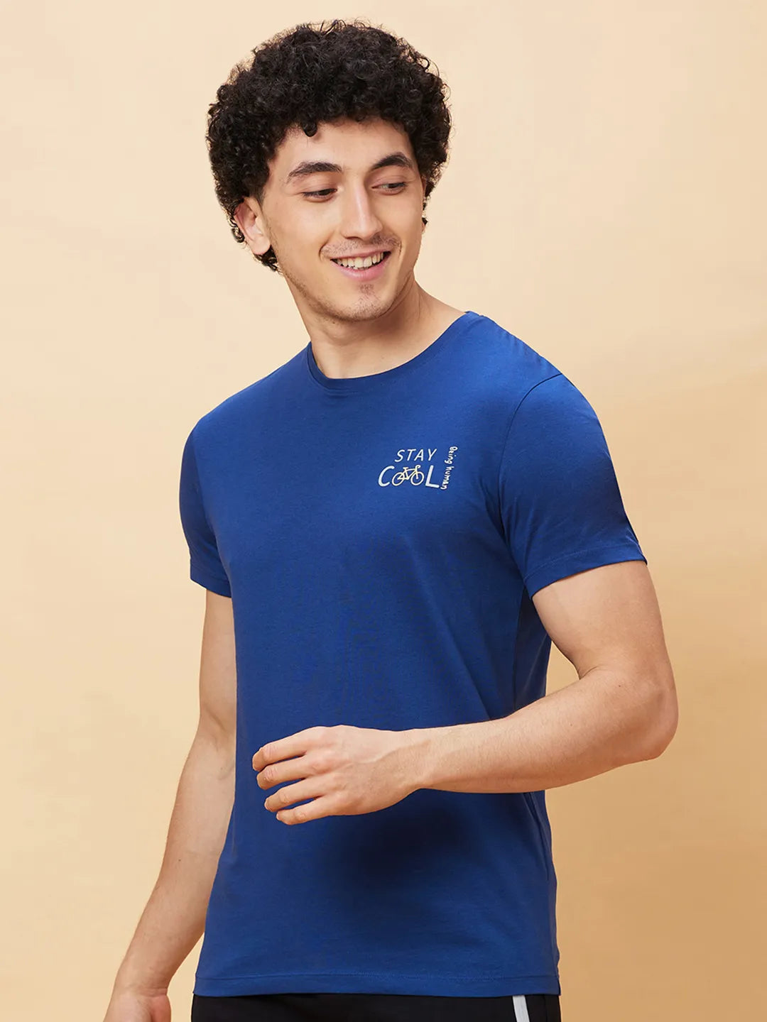 Navy Regular Fit Men's Short Sleeves T-Shirt by Being Human Clothing