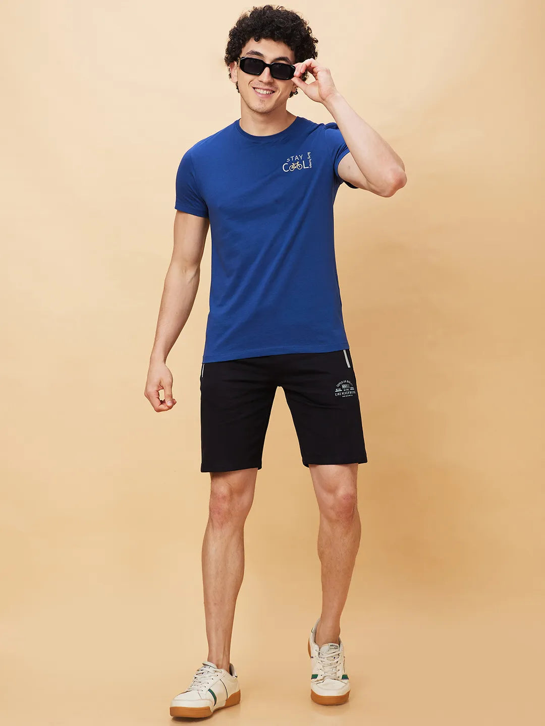 Navy Regular Fit Men's Short Sleeves T-Shirt by Being Human Clothing