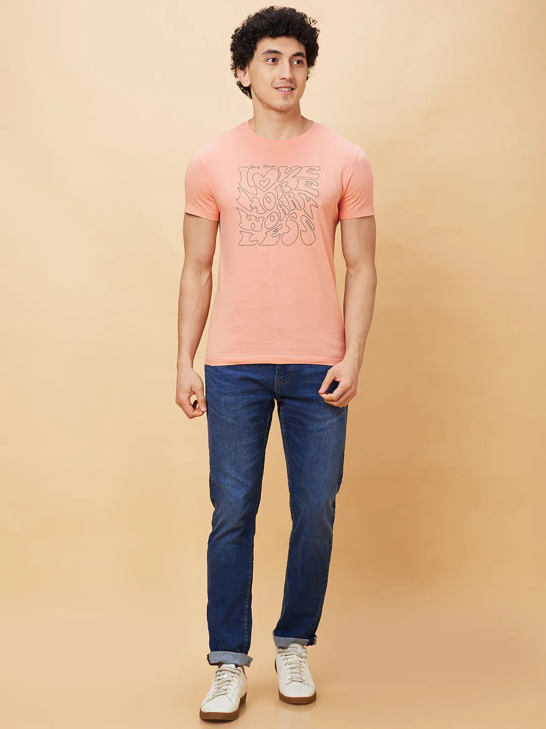 Coral Regular Fit Men's Short Sleeves T-Shirt by Being Human Clothing