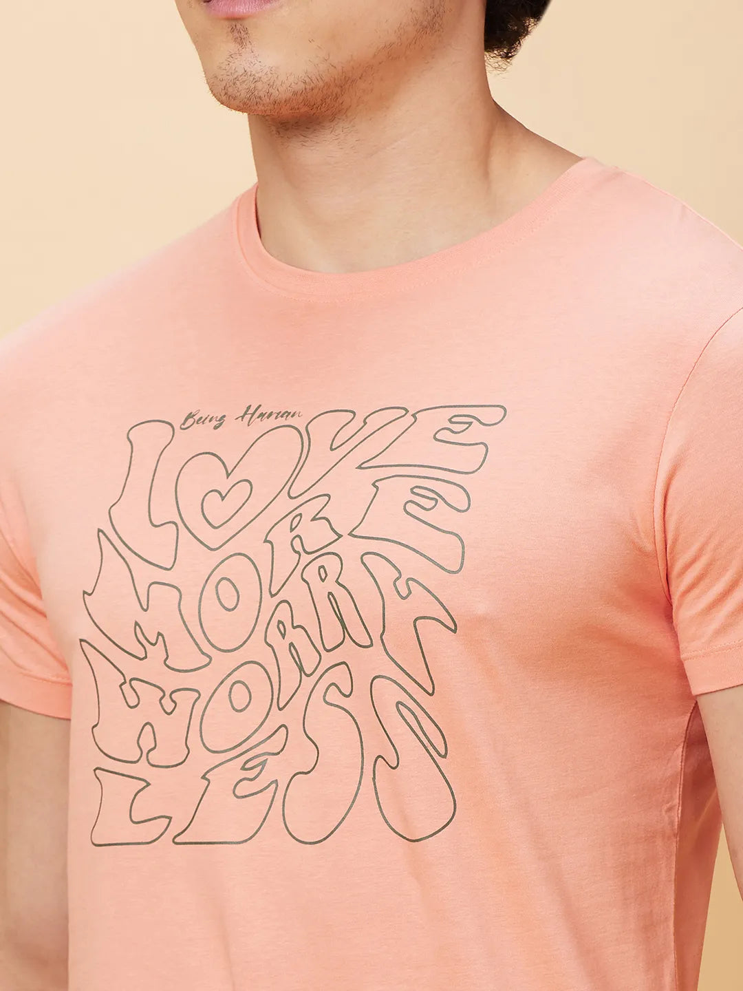 Coral Regular Fit Men's Short Sleeves T-Shirt by Being Human Clothing