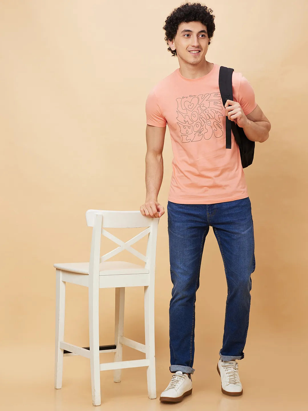 Coral Regular Fit Men's Short Sleeves T-Shirt by Being Human Clothing