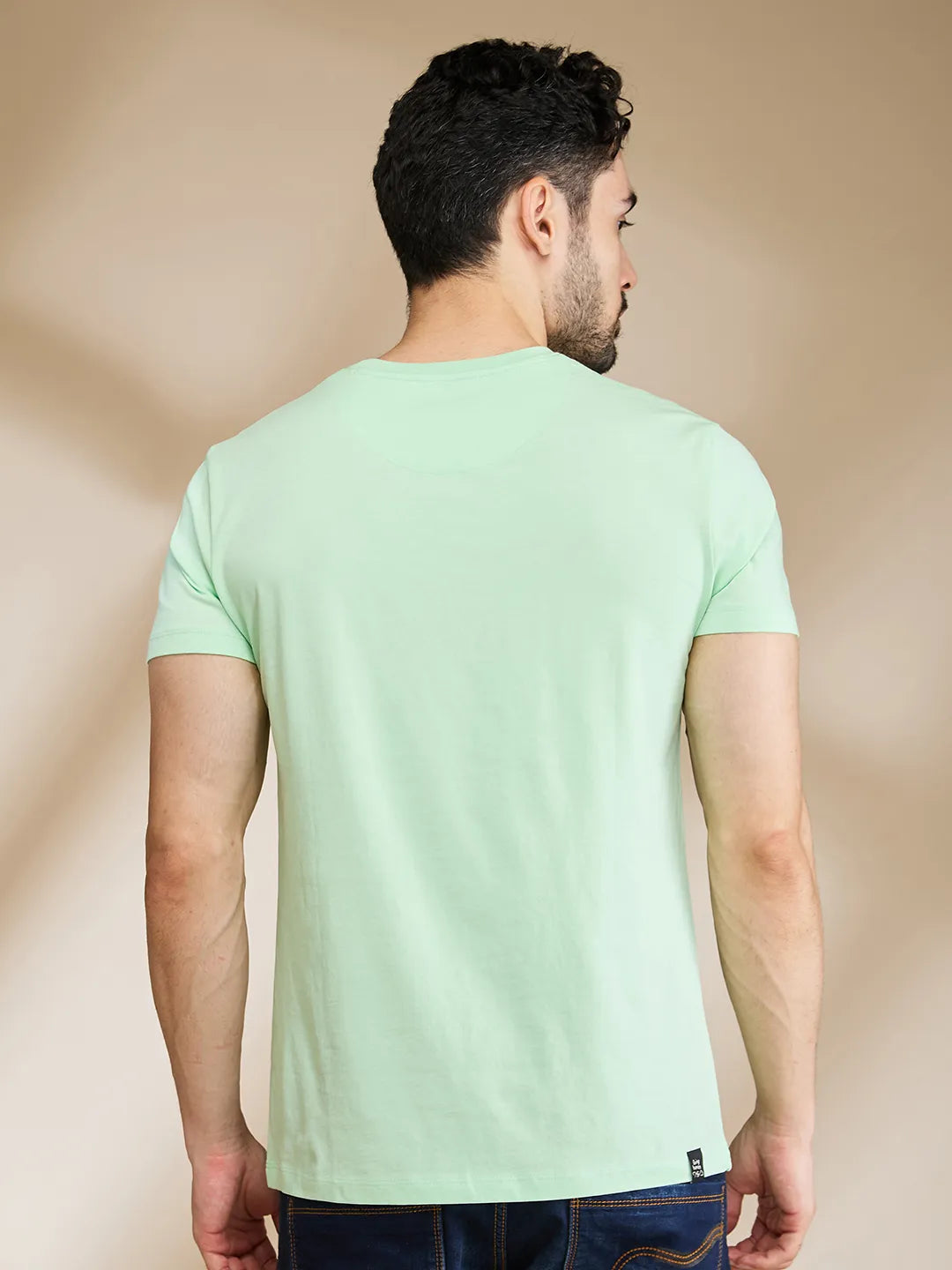 Light Blue Regular Fit Men's Short Sleeves T-Shirt by Being Human Clothing