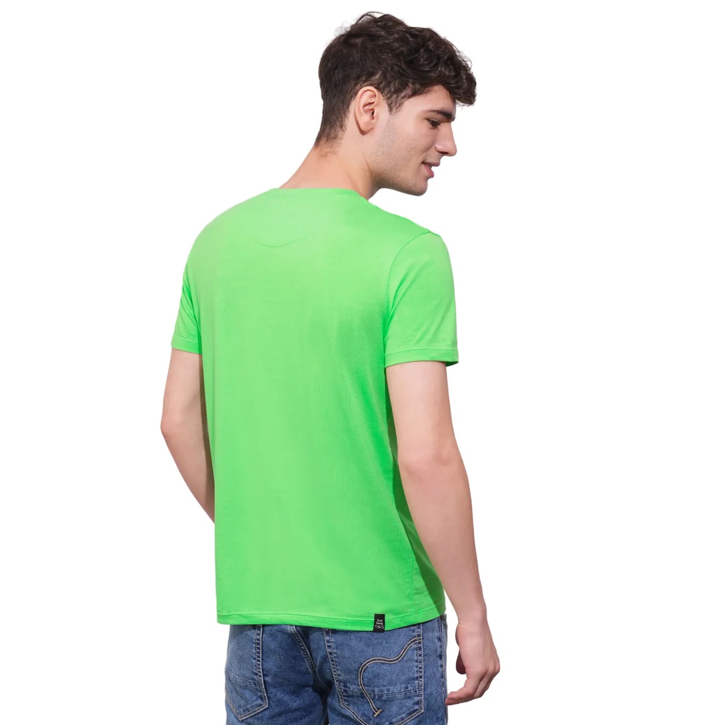 Green Regular Fit Men's Short Sleeves T-Shirt by Being Human Clothing