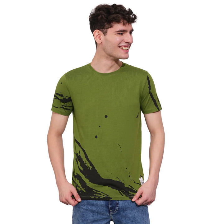 Olive Regular Fit Men's Short Sleeves T-Shirt by Being Human Clothing