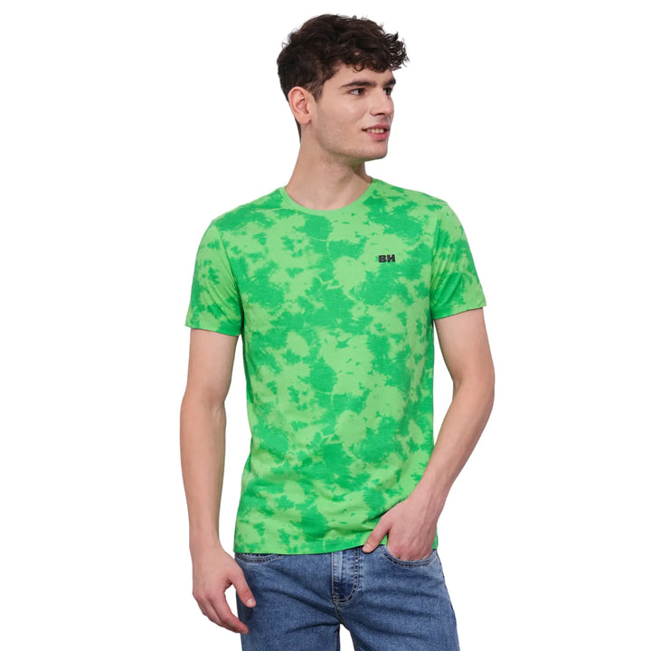 Green Regular Fit Men's T-Shirt by Being Human Clothing