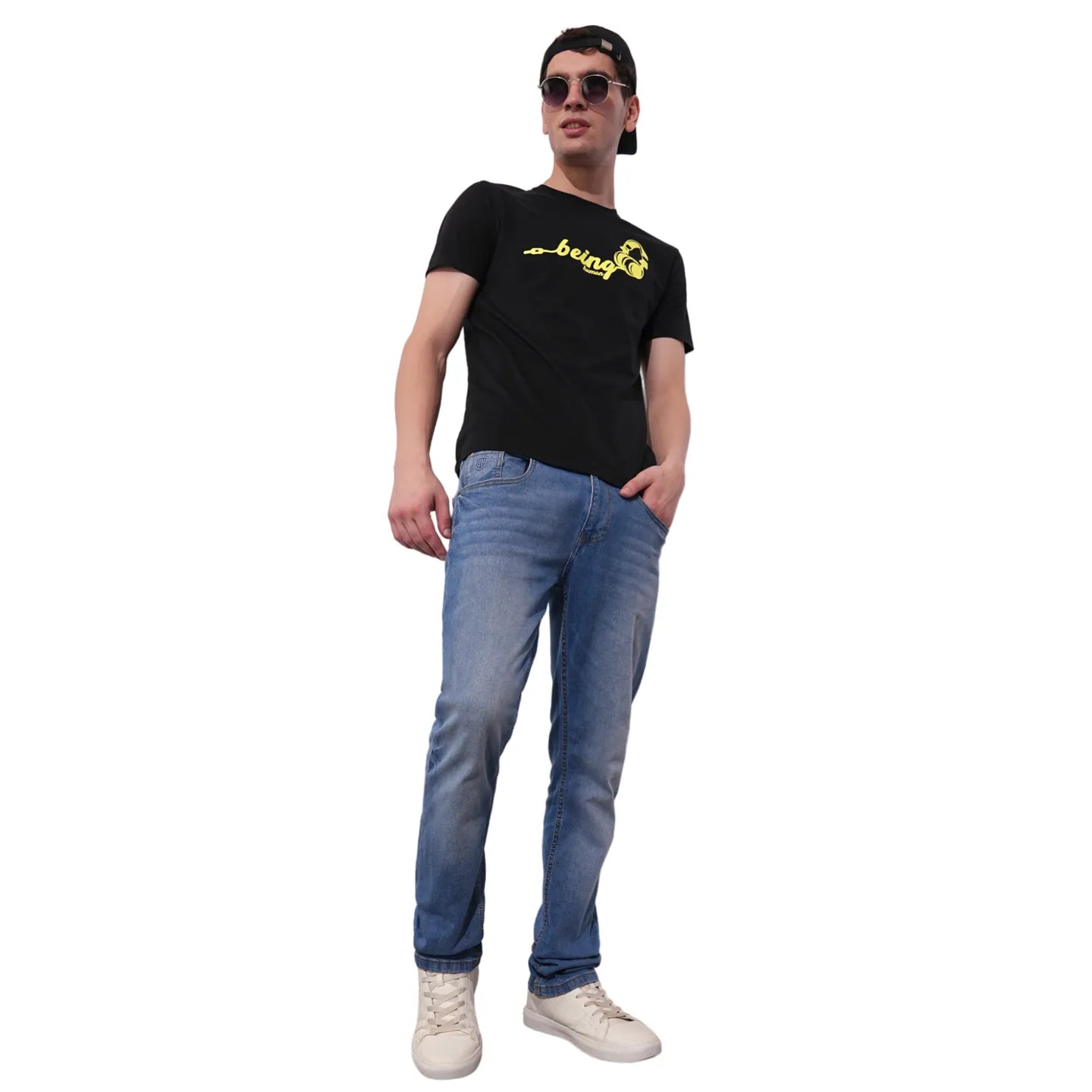 Being Human Clothing Mens-Top Crew Neck Black