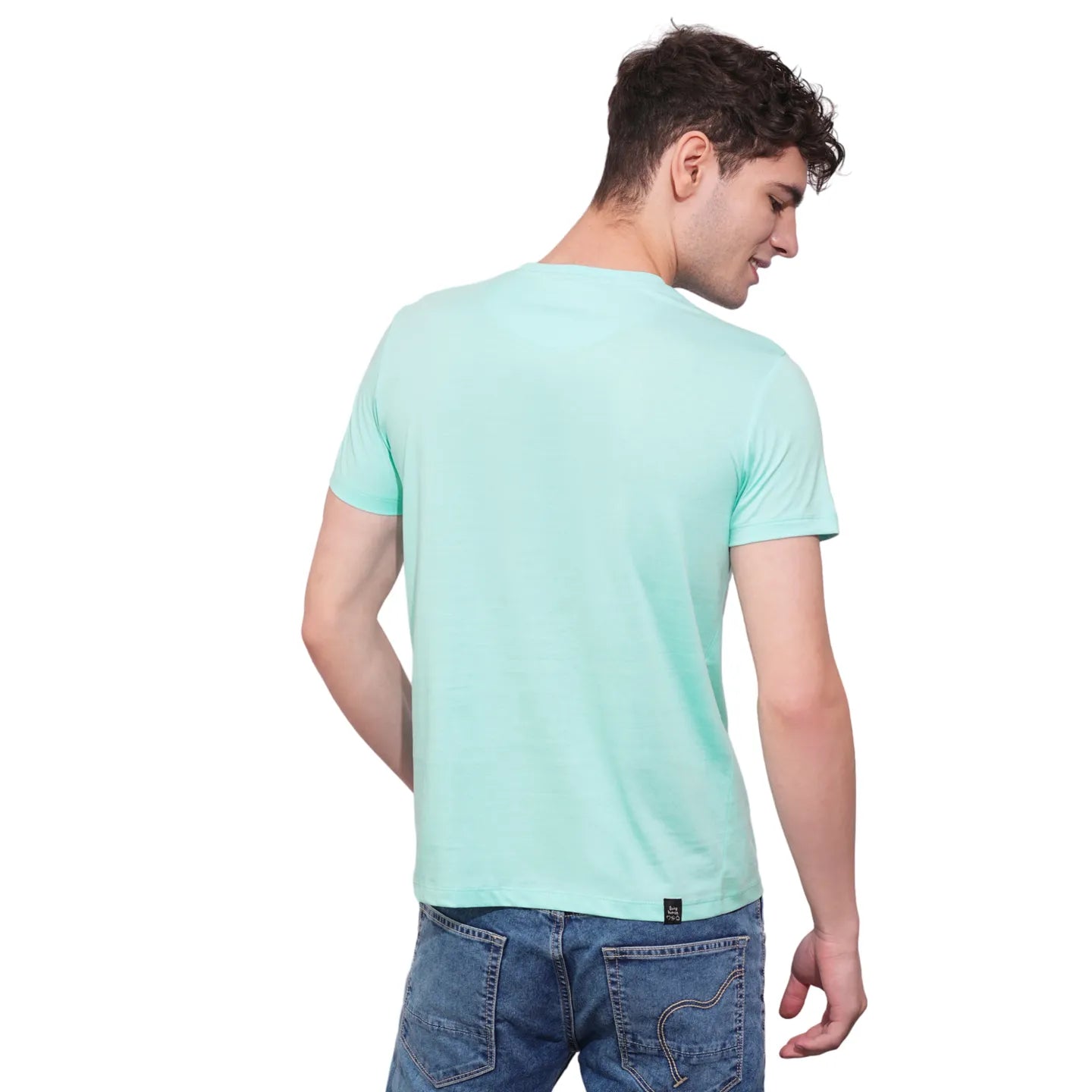 Aqua Regular Fit Men's Short Sleeves T-Shirt by Being Human Clothing