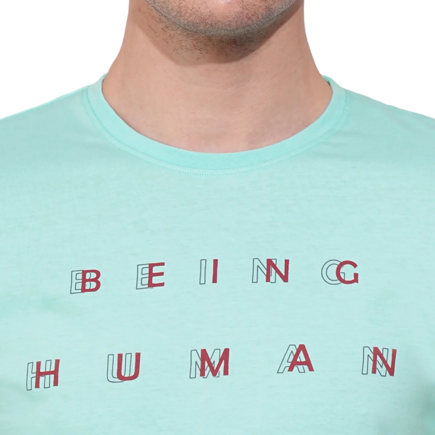Aqua Regular Fit Men's Short Sleeves T-Shirt by Being Human Clothing