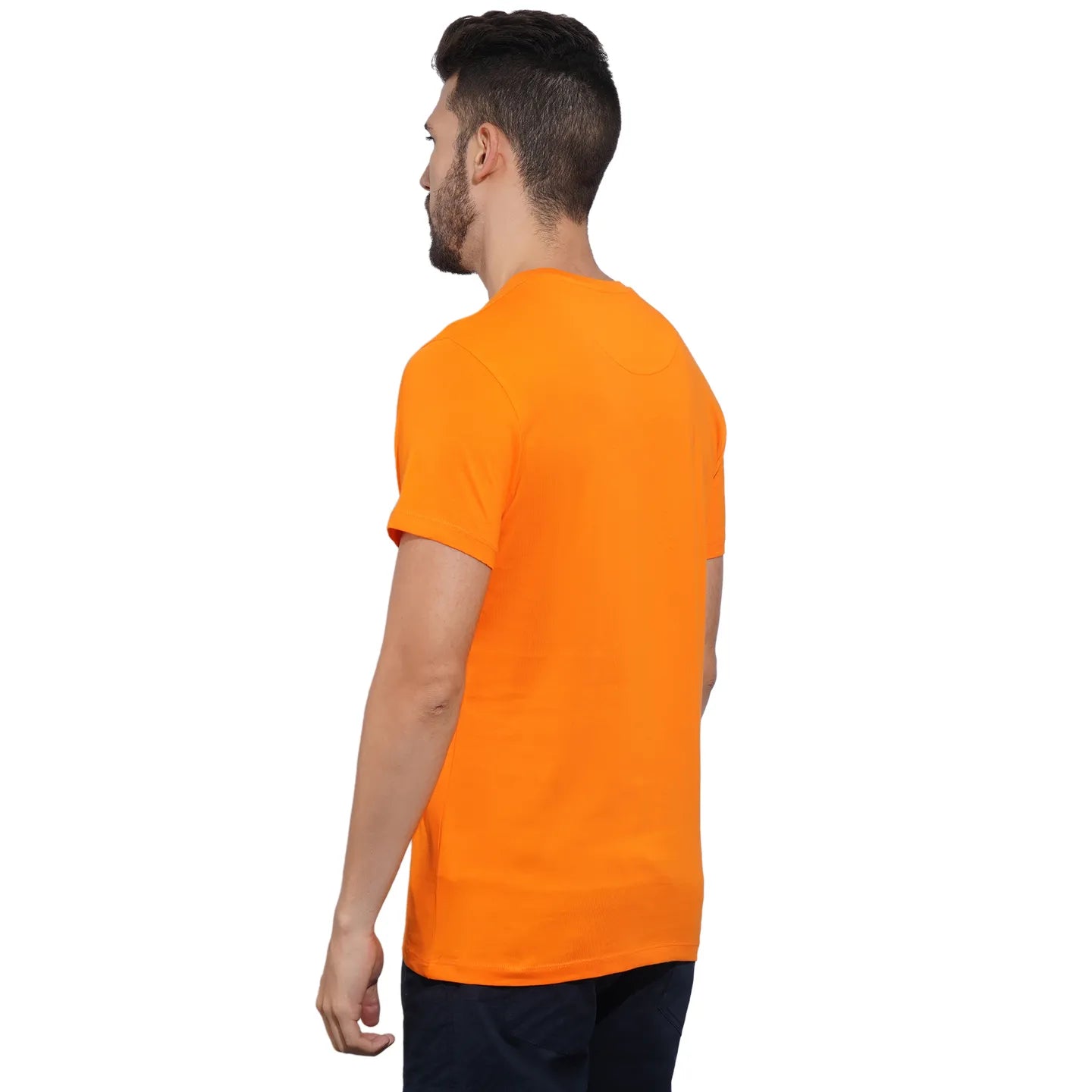 Orange Regular Fit Men's Short Sleeves T-Shirt by Being Human Clothing