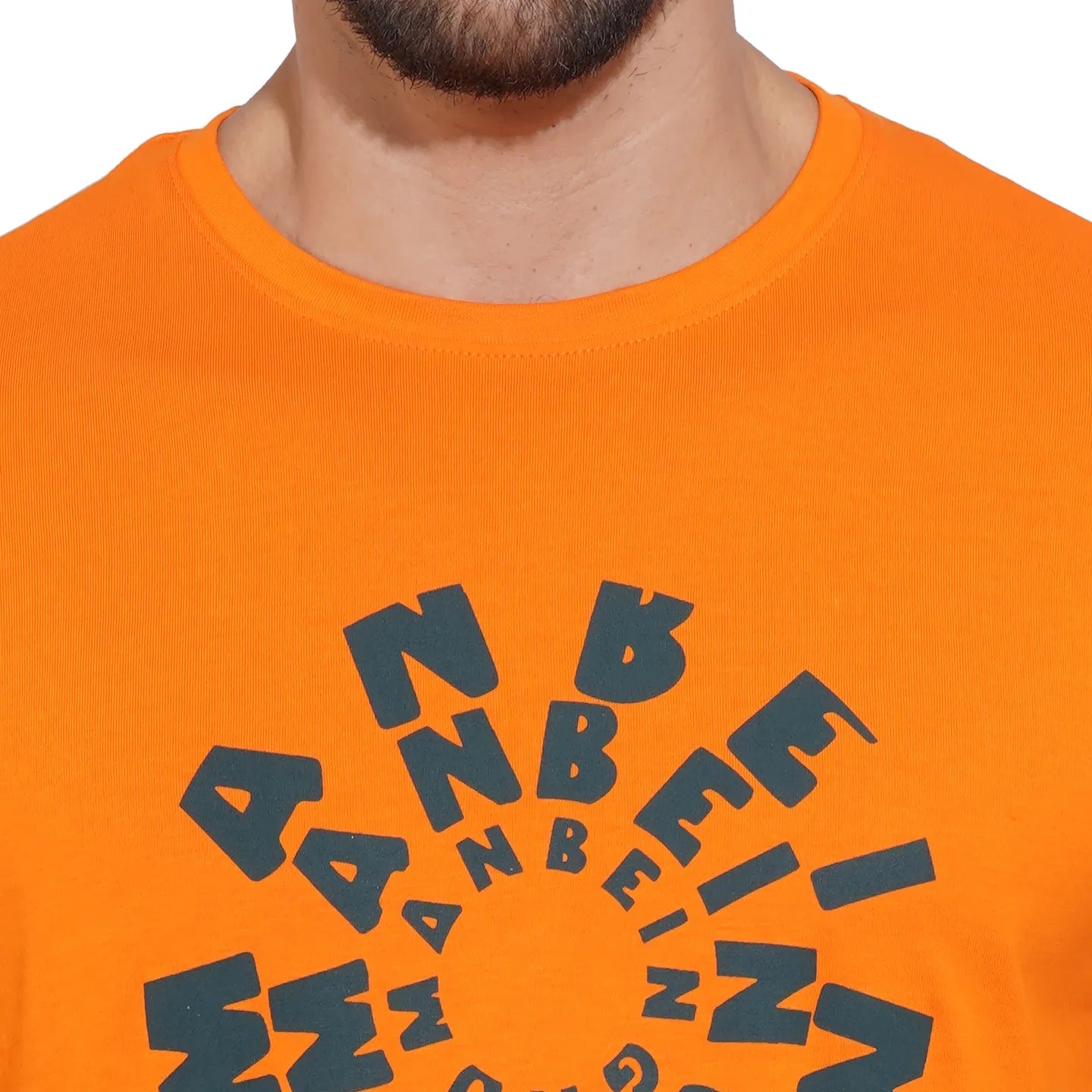 Orange Regular Fit Men's Short Sleeves T-Shirt by Being Human Clothing