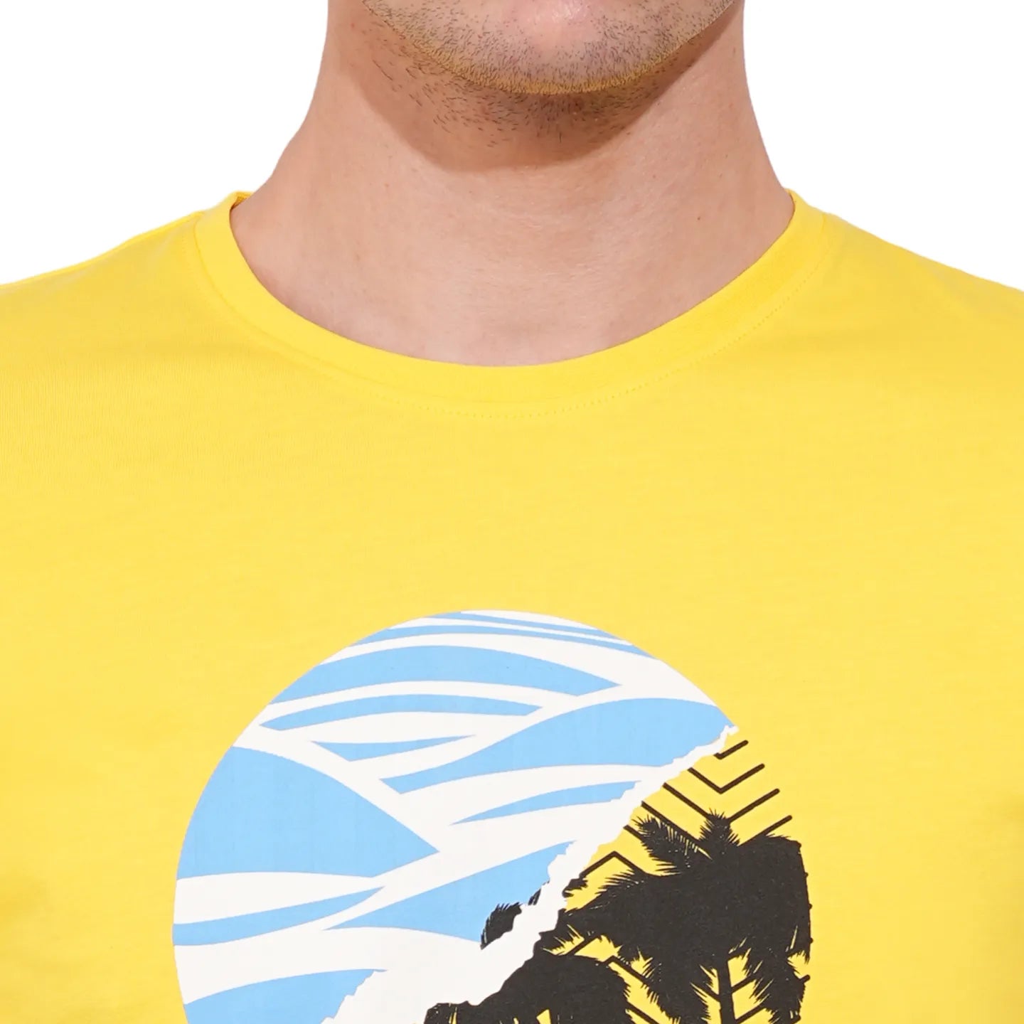 Being Human Clothing Mens-Top Crew Neck Yellow