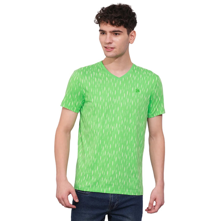 Green Regular Fit Men's T-Shirt by Being Human Clothing