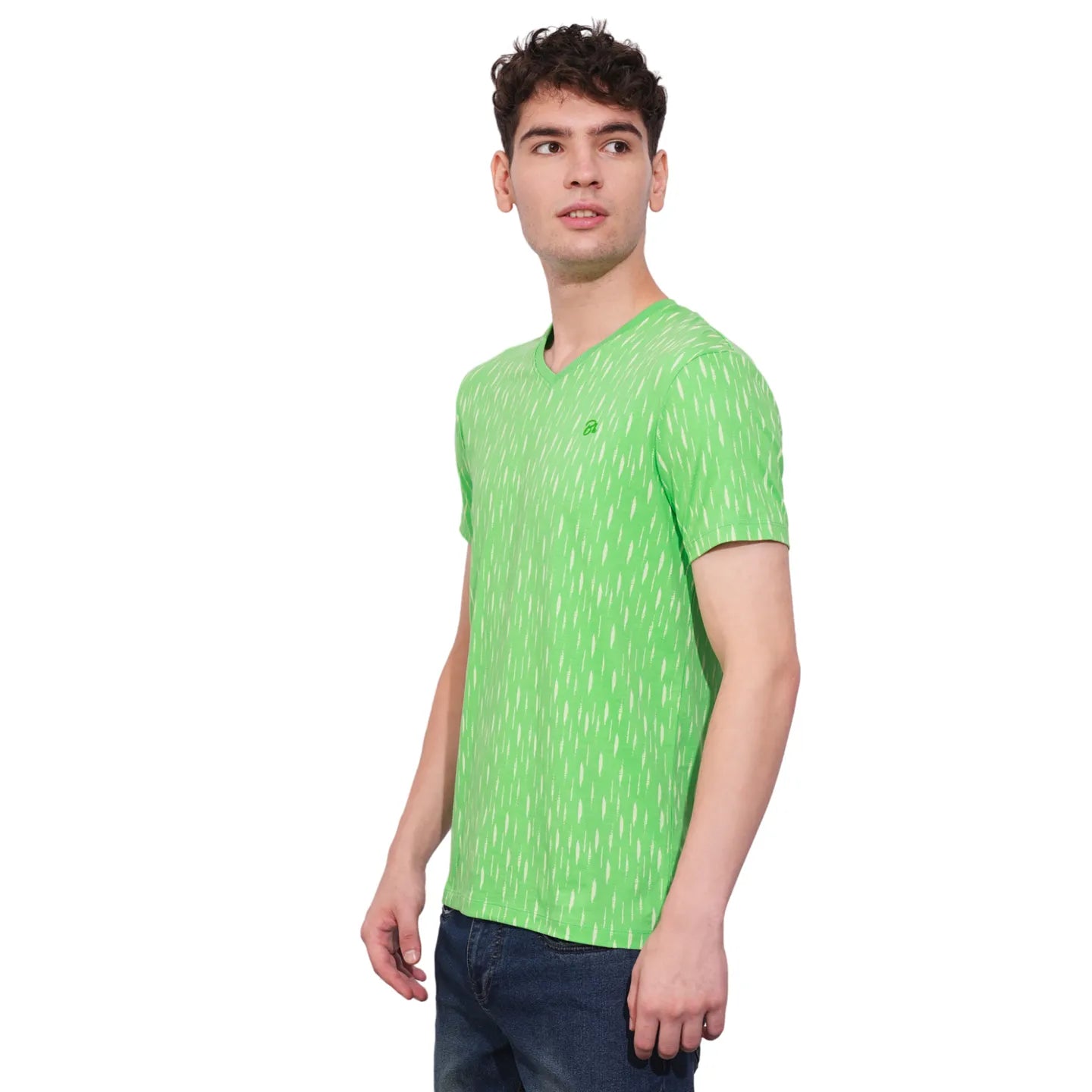 Green Regular Fit Men's T-Shirt by Being Human Clothing