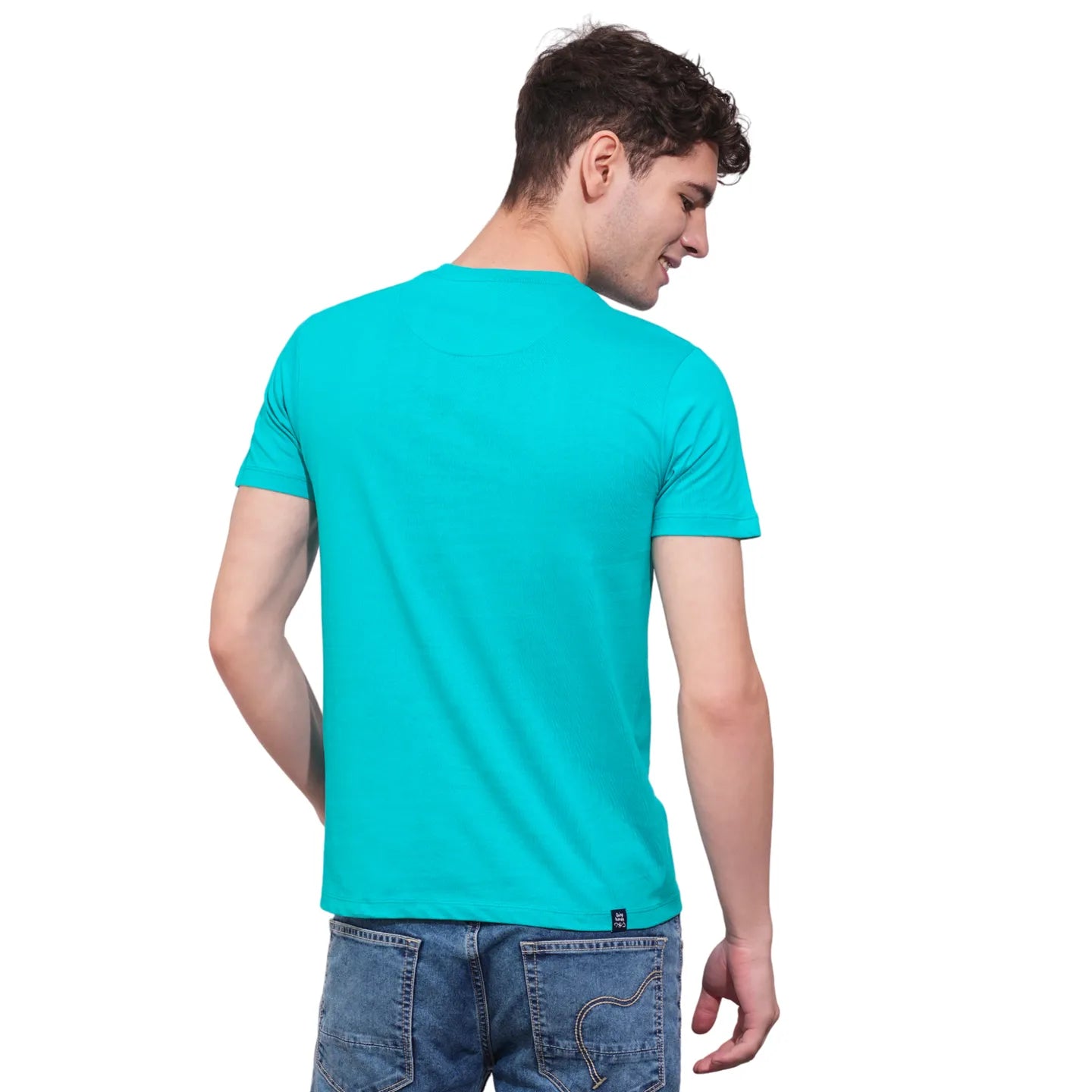 Blue Regular Fit Men's Short Sleeves T-Shirt by Being Human Clothing