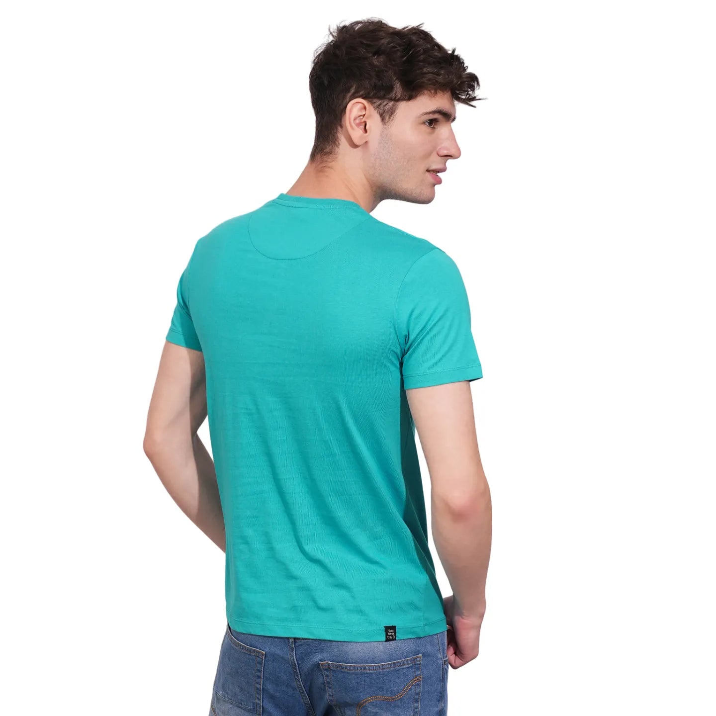 Blue Regular Fit Men's Short Sleeves T-Shirt by Being Human Clothing