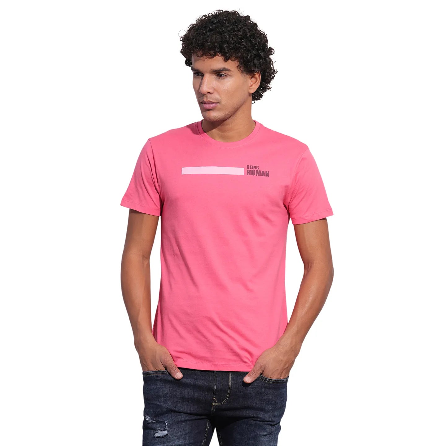 Coral Regular Fit Men's Short Sleeves T-Shirt by Being Human Clothing