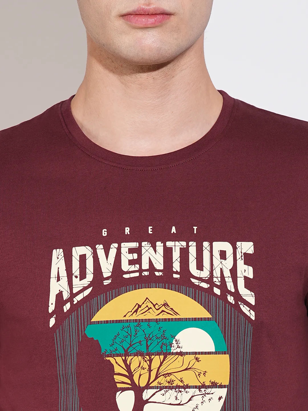 Wine Regular Fit Men's Short Sleeves T-Shirt by Being Human Clothing