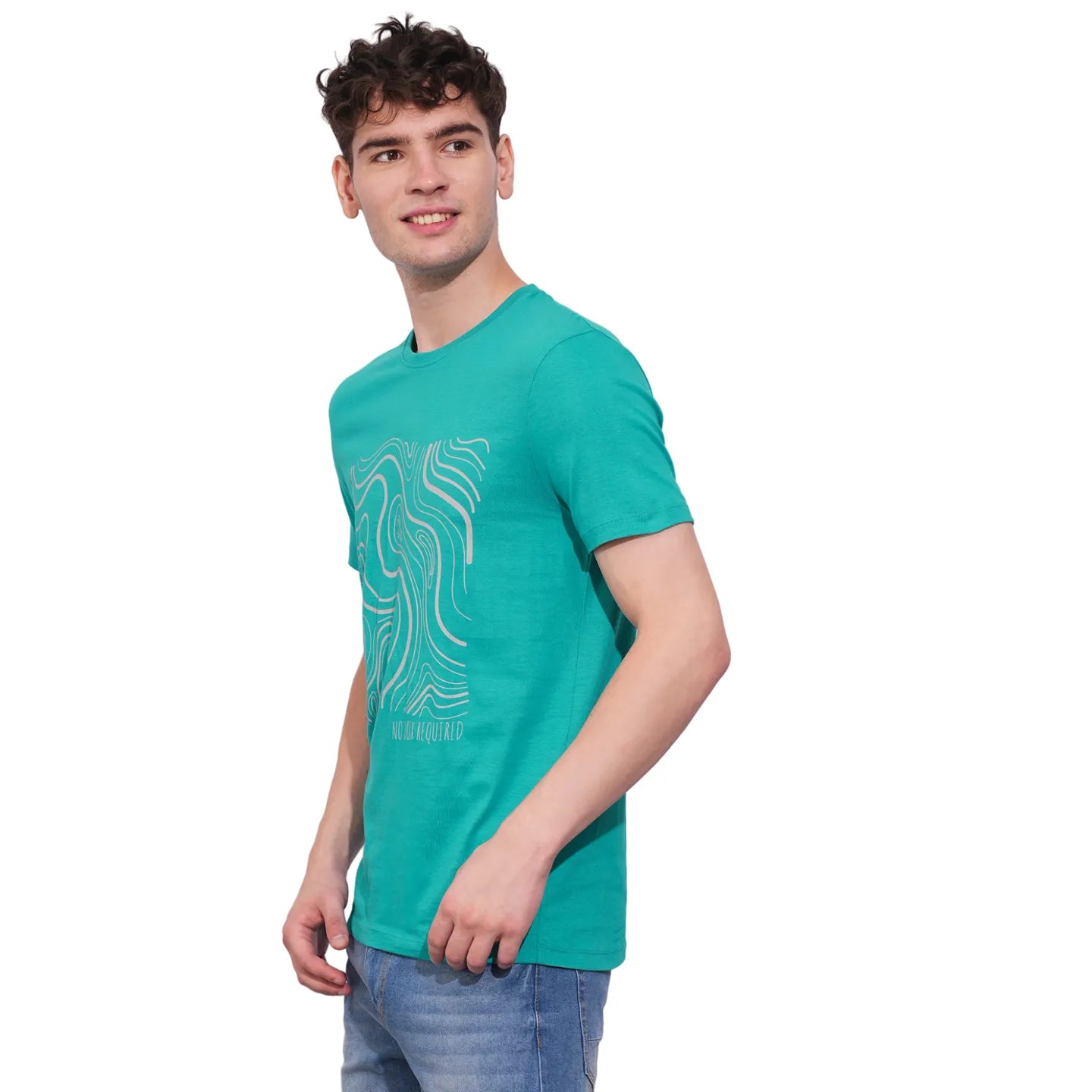 Blue Regular Fit Men's Short Sleeves T-Shirt by Being Human Clothing