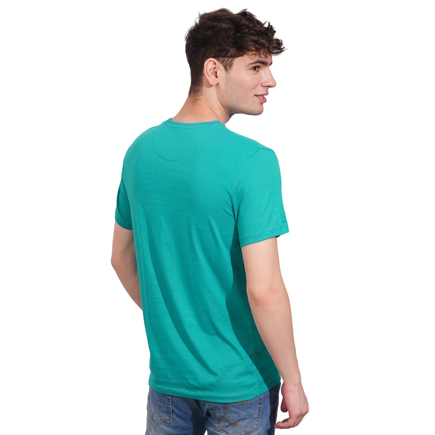 Blue Regular Fit Men's Short Sleeves T-Shirt by Being Human Clothing