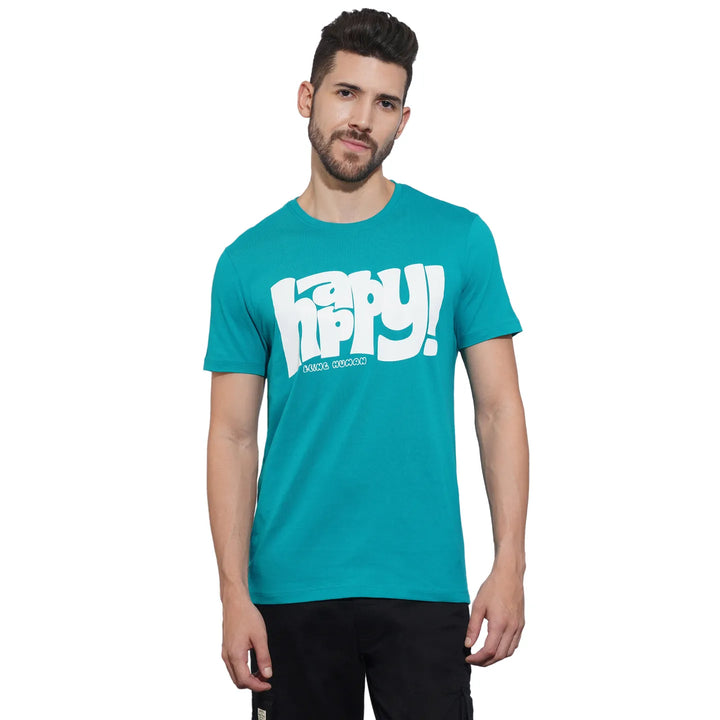 Blue Regular Fit Men's Short Sleeves T-Shirt by Being Human Clothing