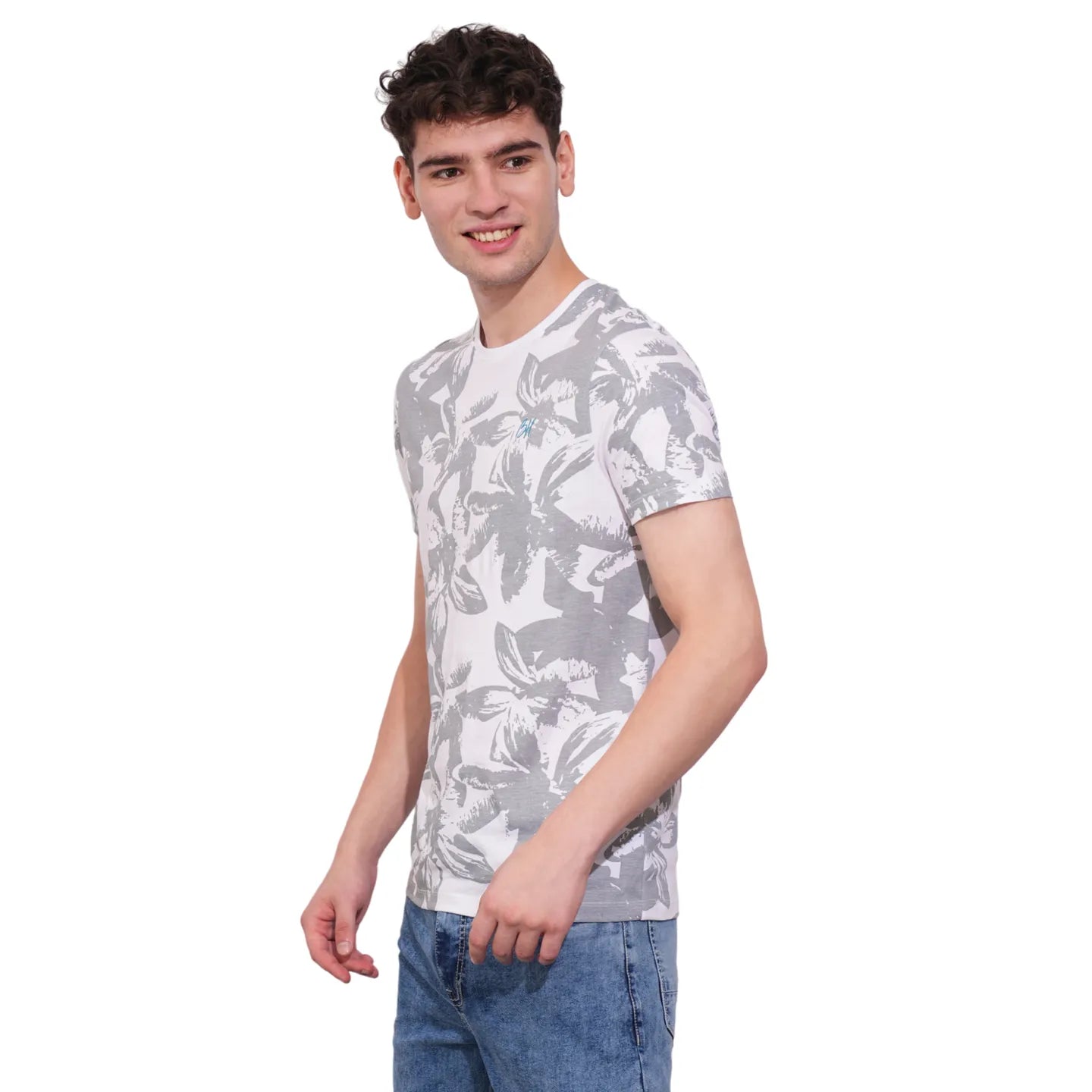 White Regular Fit Men's Short Sleeves T-Shirt by Being Human Clothing