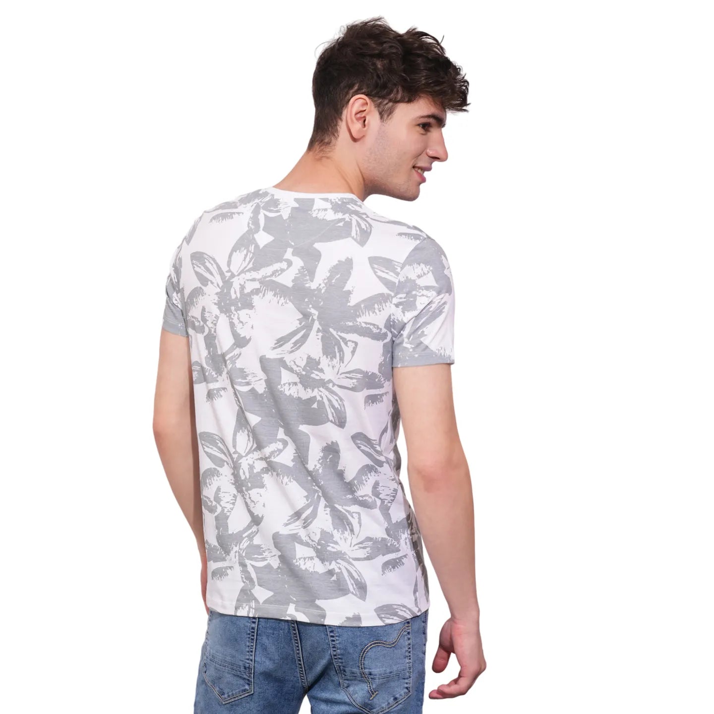 White Regular Fit Men's Short Sleeves T-Shirt by Being Human Clothing