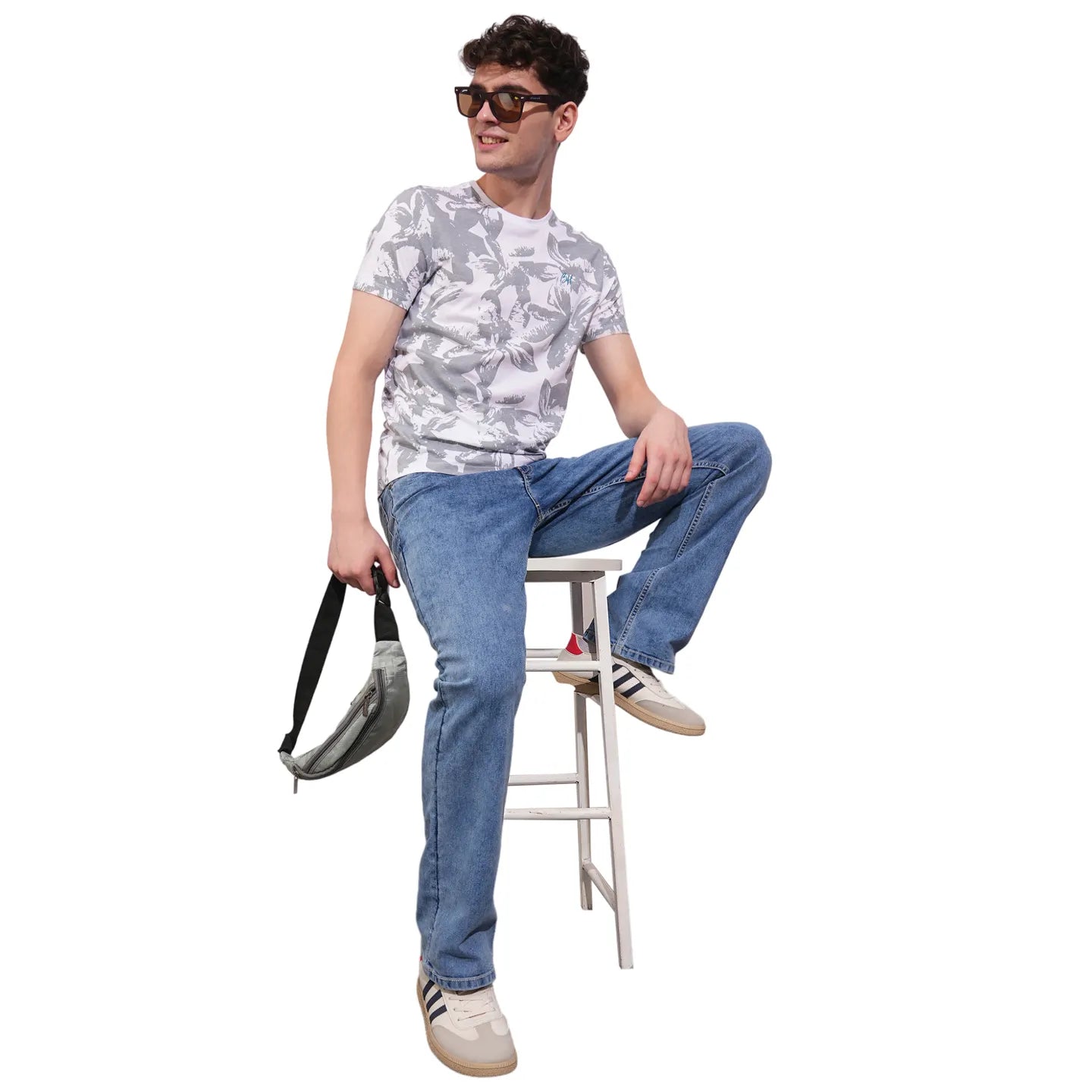 White Regular Fit Men's Short Sleeves T-Shirt by Being Human Clothing