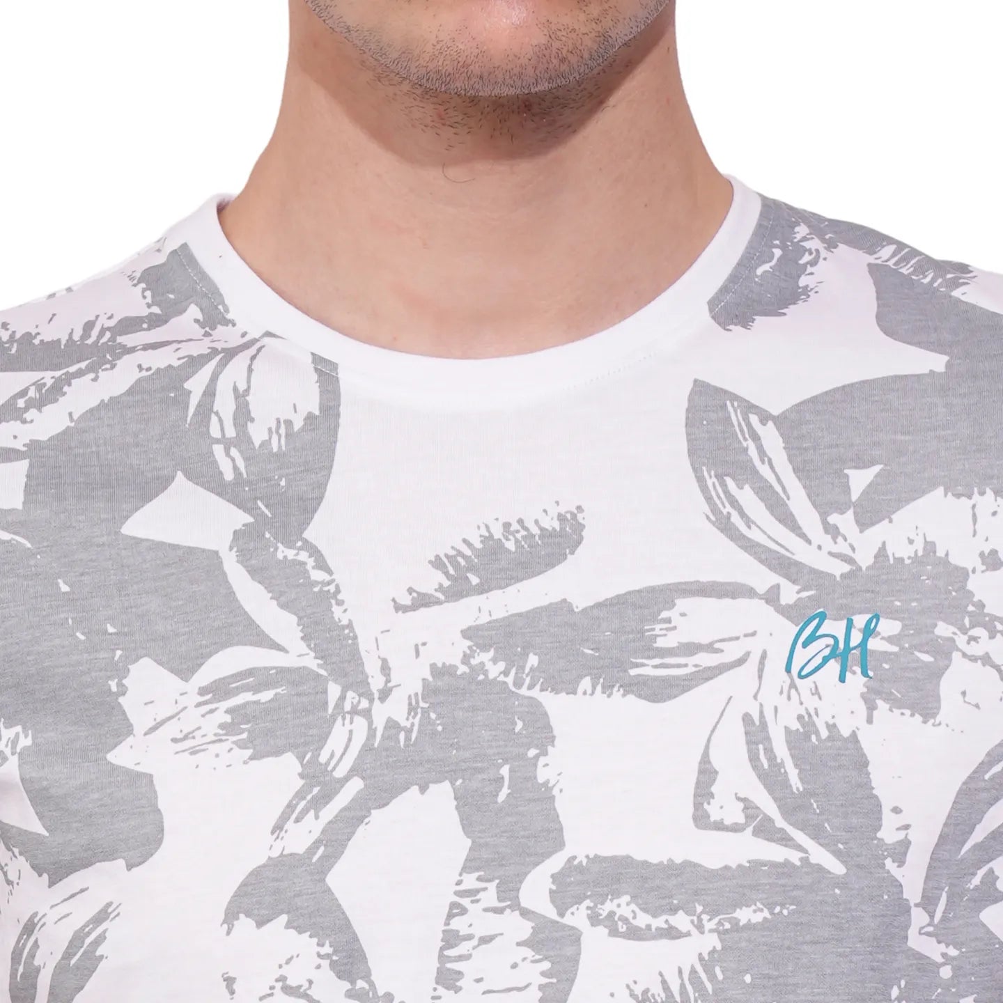 White Regular Fit Men's Short Sleeves T-Shirt by Being Human Clothing