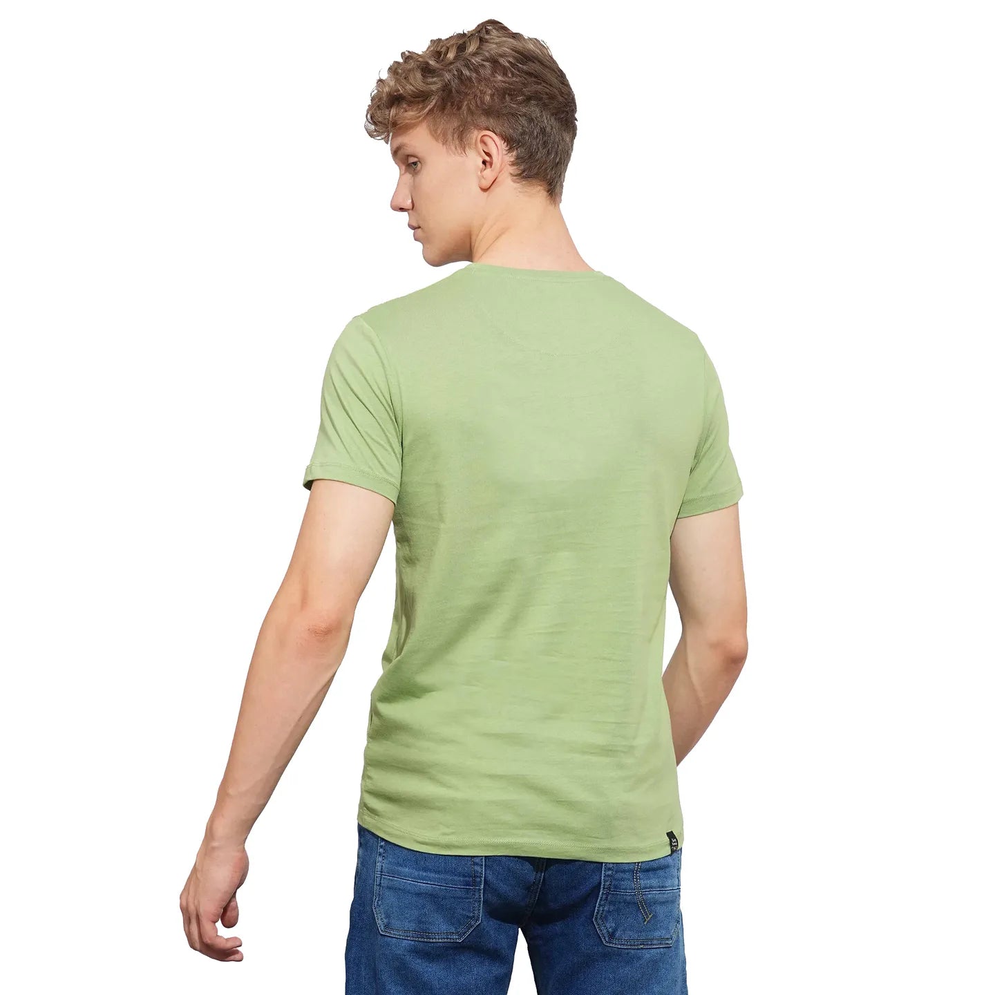 Green Regular Fit Men's Short Sleeves T-Shirt by Being Human Clothing