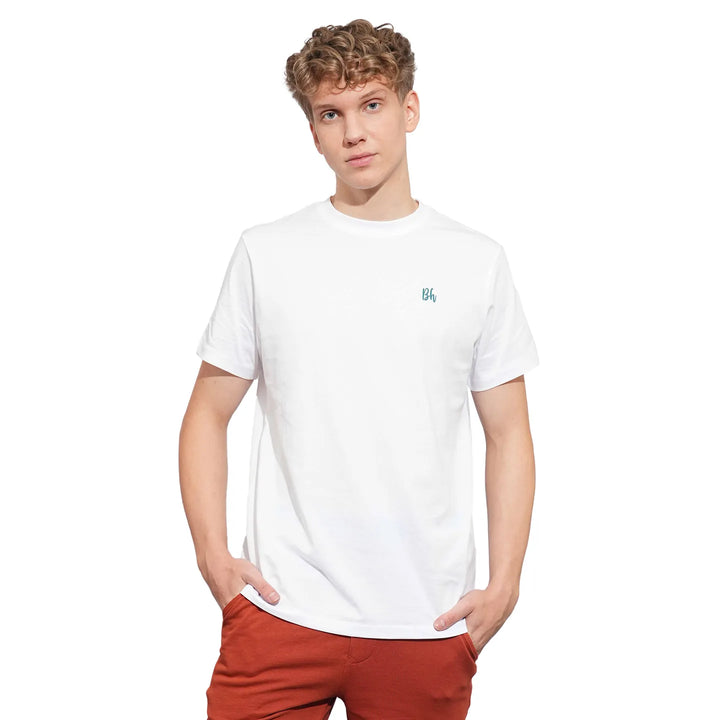 White Easy Fit Men's Short Sleeves T-Shirt by Being Human Clothing