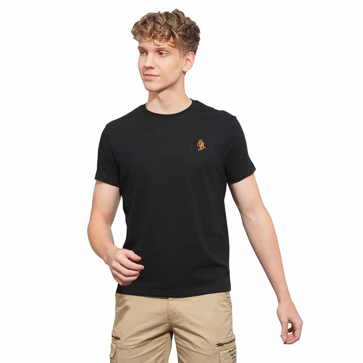 Black Easy Fit Men's Short Sleeves T-Shirt by Being Human Clothing