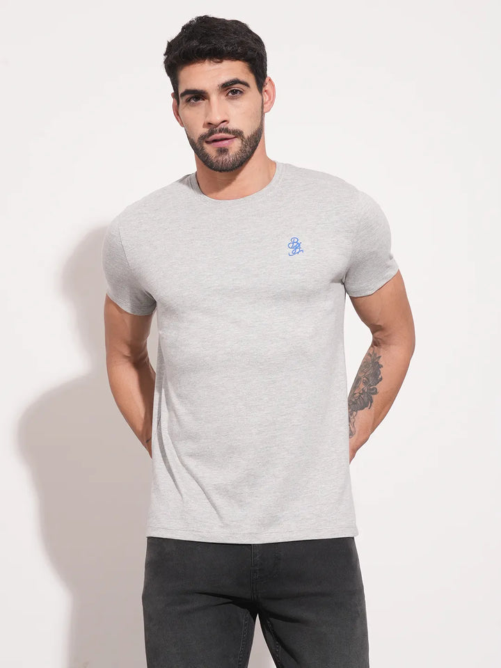 Grey Easy Fit Men's Short Sleeves T-Shirt by Being Human Clothing