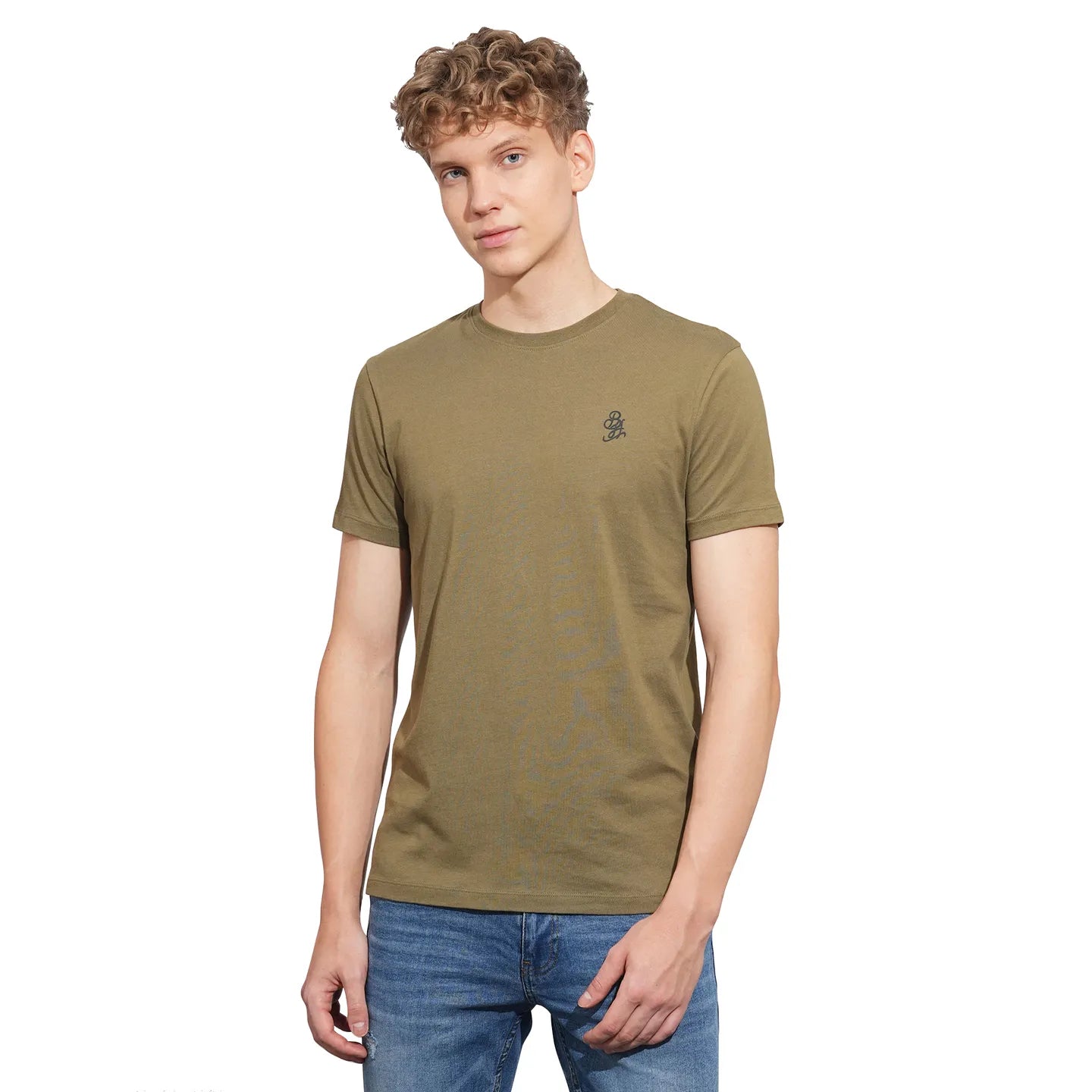 Olive Regular Fit Men's Short Sleeves T-Shirt by Being Human Clothing