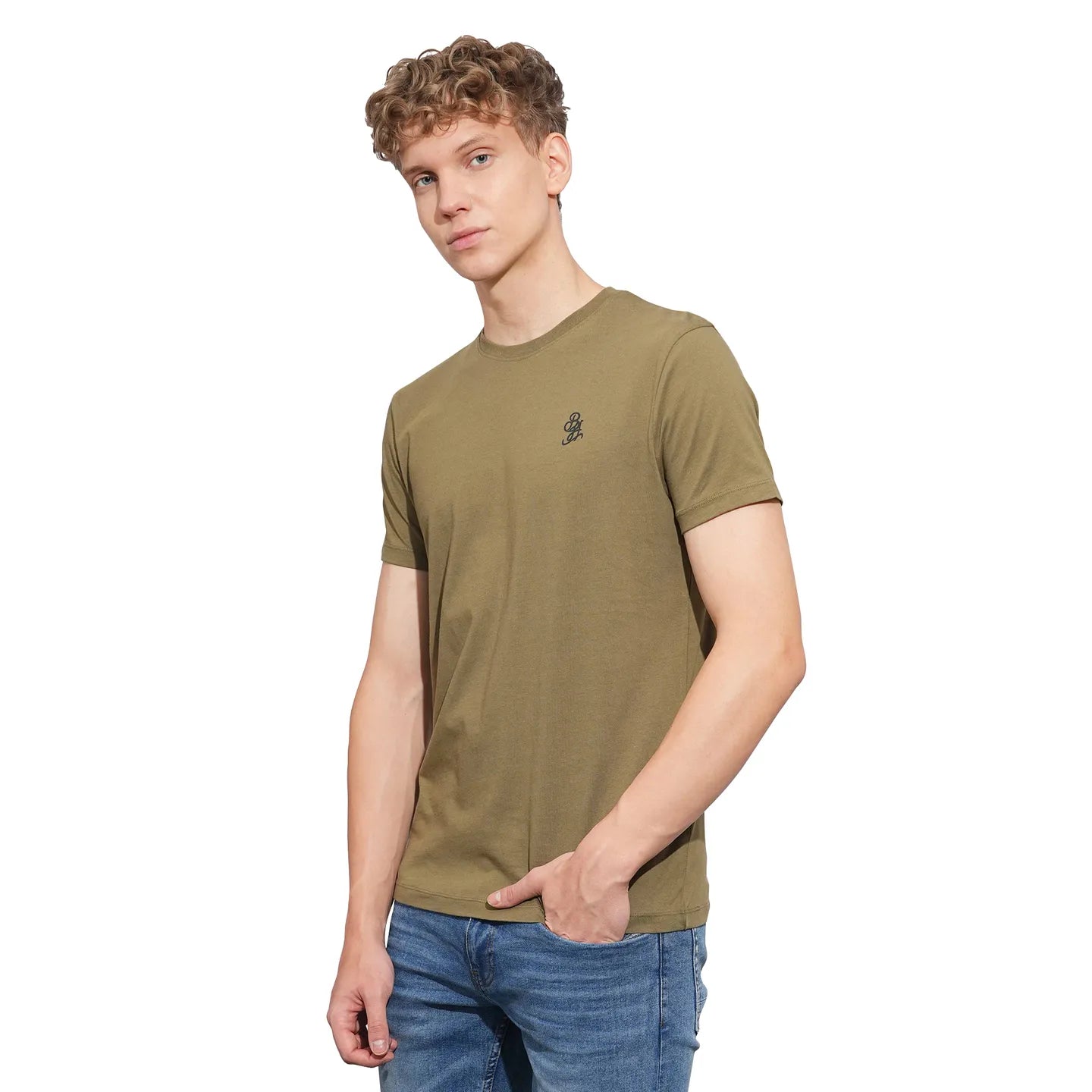 Olive Regular Fit Men's Short Sleeves T-Shirt by Being Human Clothing