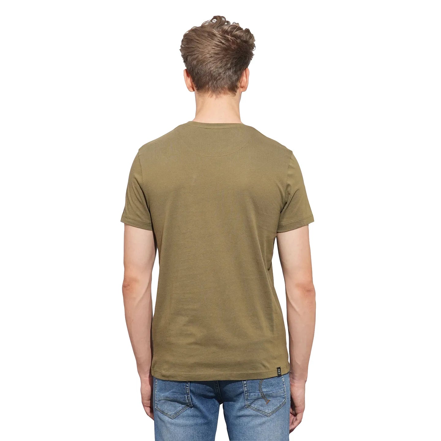 Olive Regular Fit Men's Short Sleeves T-Shirt by Being Human Clothing