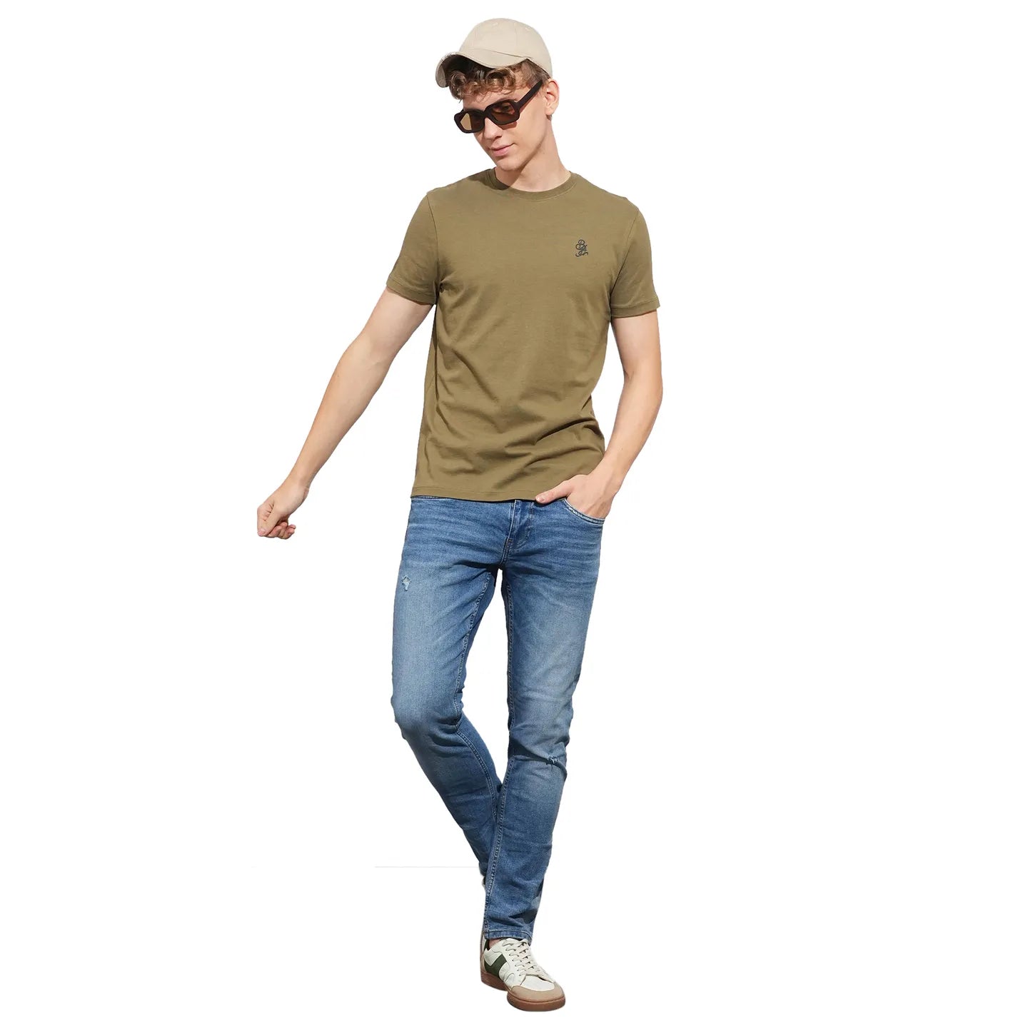 Olive Regular Fit Men's Short Sleeves T-Shirt by Being Human Clothing