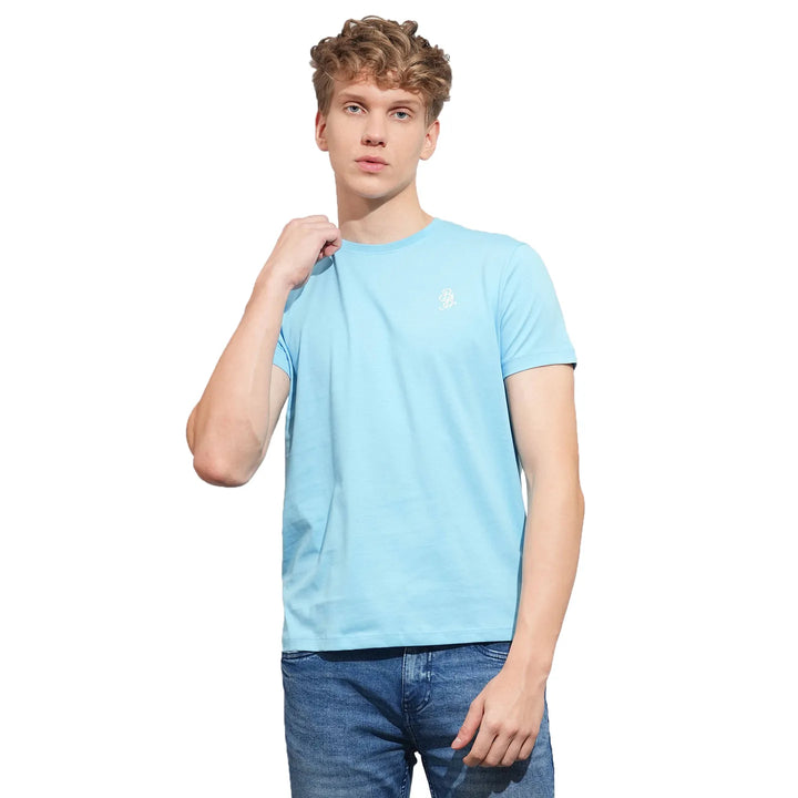 Blue Easy Fit Men's Short Sleeves T-Shirt by Being Human Clothing