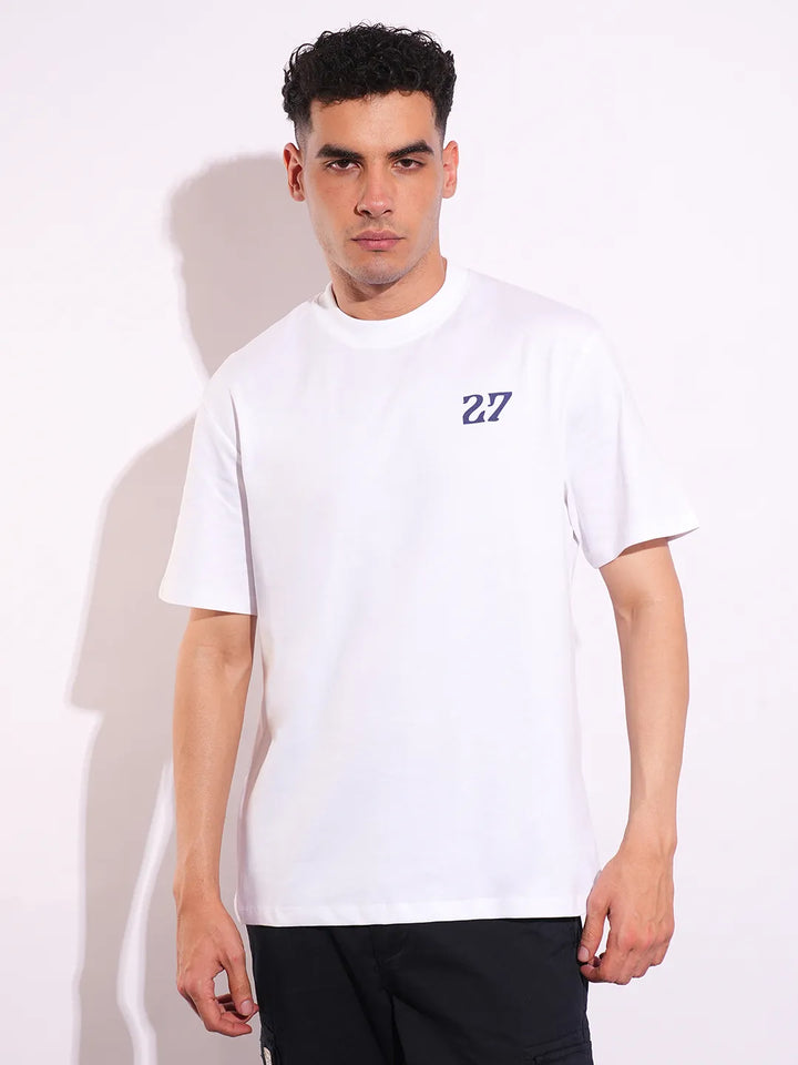 White Easy Fit Men's Short Sleeves T-Shirt by Being Human Clothing