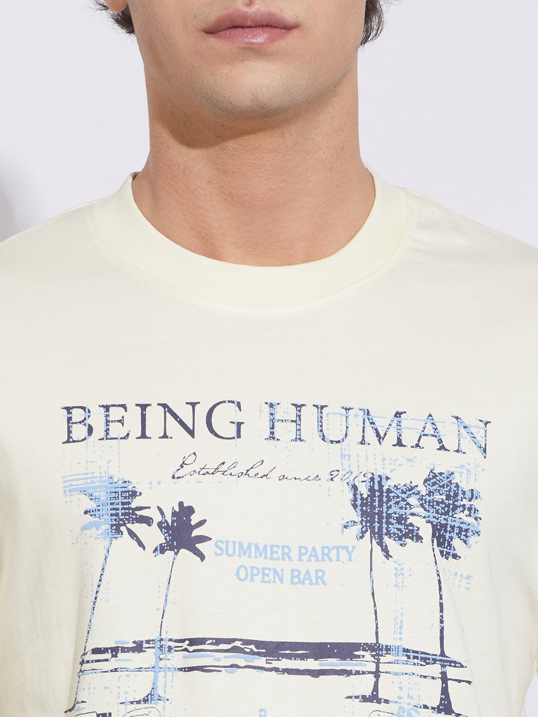 Cloud Dancer Easy Fit Crew Neck Men's T-Shirt by Being Human Clothing