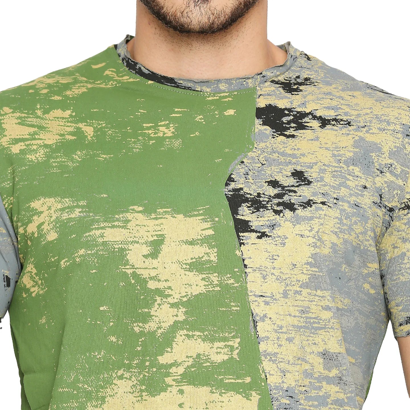 Being Human Clothing Men Slim Fit Crew Neck T-Shirts-Cactus Green
