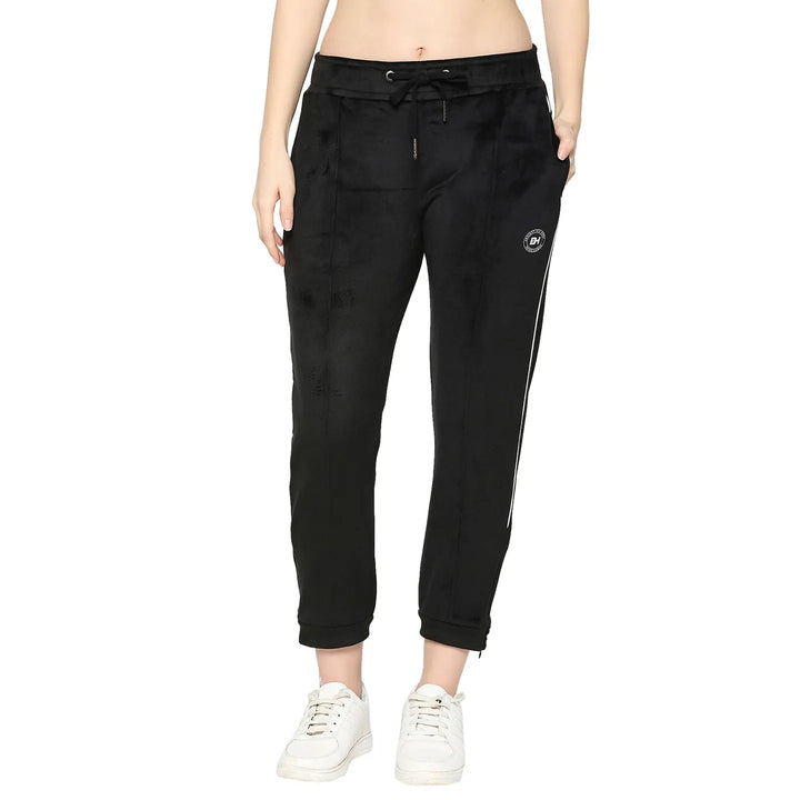 Black Regular Fit Women's Track Pants