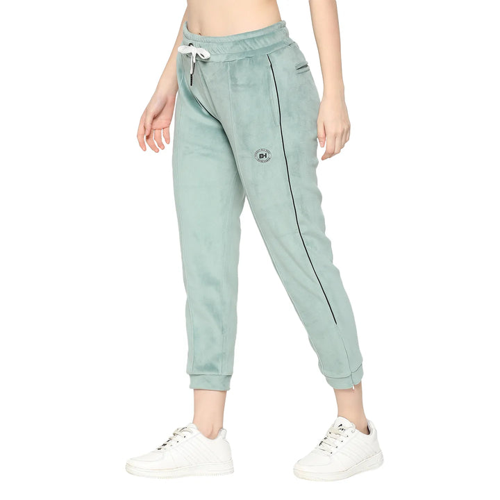 Green Regular Fit Women's Track Pants