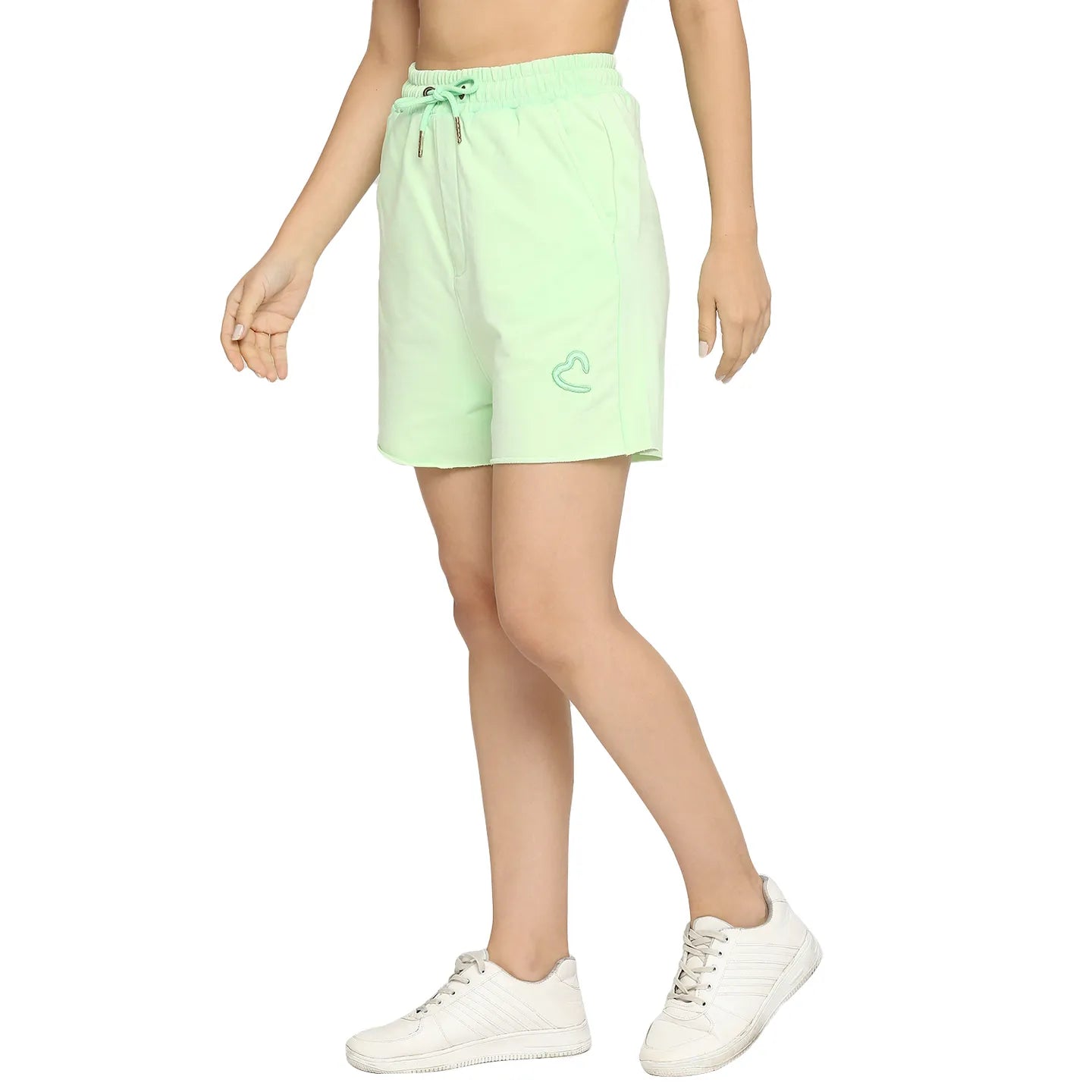 Being Human Clothing Women Relax Fit Shorts-Patina Green